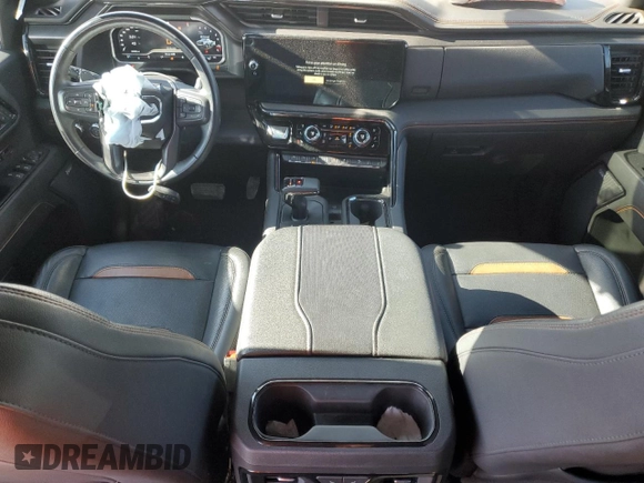 2023 GMC Sierra 1500 AT4 with VIN 3GTUUEE81PG231674, listed as a Copart auction lot 44615465 with 35,569 mi miles and Salvage title. Bid and sale history available at DreamBid. Image 8.