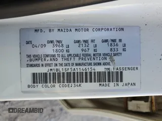 2010 Mazda 3 i Sport with VIN JM1BL1SF5A1146154, listed as a Copart auction lot 53303515 with 152,773 mi miles and Salvage Title. Bid and sale history available at DreamBid. Image 14.