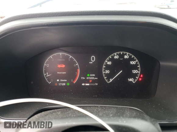 2024 Honda CR-V LX with VIN 2HKRS4H28RH402430, listed as a Copart auction lot 47769975 with 15,222 mi miles and Salvage Title. Bid and sale history available at DreamBid. Image 9.