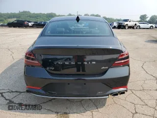 2023 Genesis G70 2.0T with VIN KMTG34TA7PU116043, listed as a Copart auction lot 59585225 with 8,021 mi miles and Salvage title. Bid and sale history available at DreamBid. Image 6.