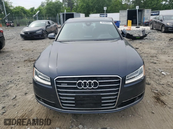 2016 Audi A8 3.0T with VIN WAU34AFD9GN009551, listed as a Copart auction lot 56460955 with 70,246 mi miles and Salvage title. Bid and sale history available at DreamBid. Image 5.