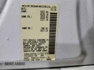 2016 Nissan Altima SV with VIN 1N4AL3AP2GC179715, listed as a Copart auction lot 48627685 with 127,969 mi miles and Salvage Title. Bid and sale history available at DreamBid. Image 13.