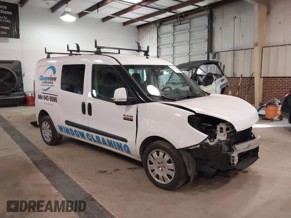 2017 Ram ProMaster City Cargo Van Tradesman SLT with VIN ZFBERFBB7H6E07275, listed as a IAAI auction lot 41607879 with 108,618 mi miles. Bid and sale history available at carsss.com. Image 1.