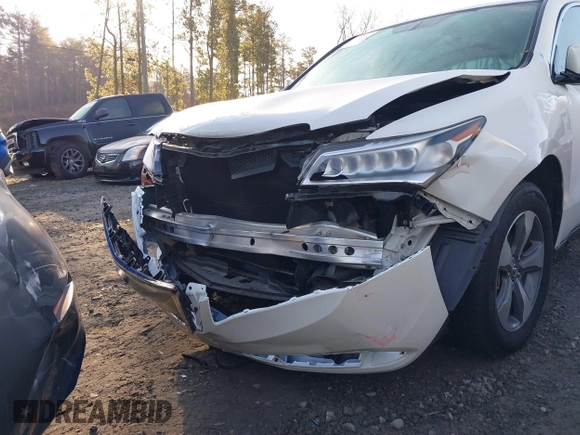 2016 Acura MDX with VIN 5FRYD3H23GB015536, listed as a IAAI auction lot 41424741 with 88,464 mi miles. Bid and sale history available at carsss.com. Image 6.
