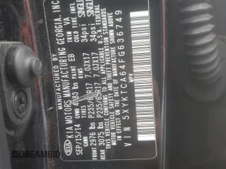 2015 Kia Sorento LX z VIN 5XYKTCA64FG636749, wystawiony jako Copart lot #54692105 z przebiegiem 141 739 mil mil oraz Szkoda całkowita • Salvage title. Historia ofert i sprzedaży dostępna na DreamBid. Obrazek 13.