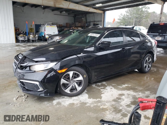 2019 Honda Civic Sedan LX with VIN 19XFC2F60KE031929, listed as a Copart auction lot 48042095 with 96,958 mi miles and Salvage Title. Bid and sale history available at carsss.com. Image 1.