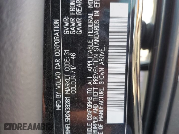 2017 Volvo S60 Dynamic с VIN YV126MFL5H2438281, выставлен на аукционе Copart как лот 53984695 с пробегом 119 833 миль миль и Списание • Salvage title. История ставок и продаж доступна на DreamBid. Изображение 13.