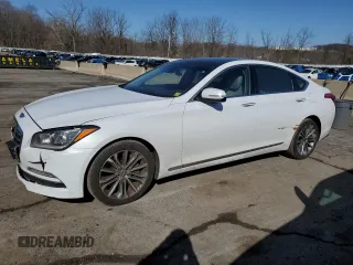 2016 Hyundai Genesis 3.8L with VIN KMHGN4JEXGU142923, listed as a Copart auction lot 49267195 with 179,723 mi miles and Salvage Title. Bid and sale history available at carsss.com. Image 1.