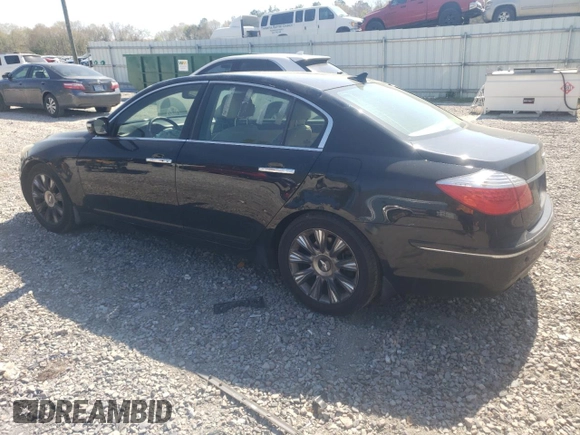 2009 Hyundai Genesis with VIN KMHGC46E69U041086, listed as a Copart auction lot 51020435 with 128,764 mi miles and Salvage Title. Bid and sale history available at DreamBid. Image 2.