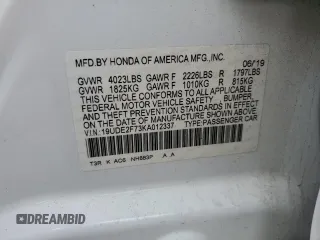 2019 Acura ILX Premium with VIN 19UDE2F73KA012337, listed as a Copart auction lot 60401005 with 110,825 mi miles and Salvage title. Bid and sale history available at DreamBid. Image 12.