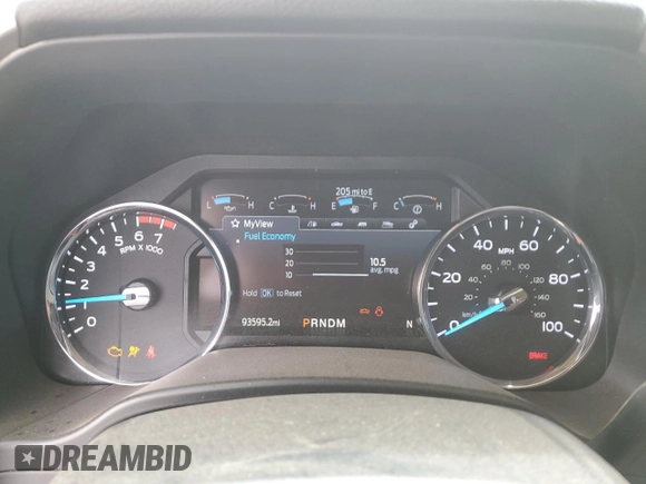 2021 Ford F-250 XL with VIN 1FT7W2BN8MED45769, listed as a Copart auction lot 56361955 with 93,595 mi miles and Clean title. Bid and sale history available at DreamBid. Image 9.
