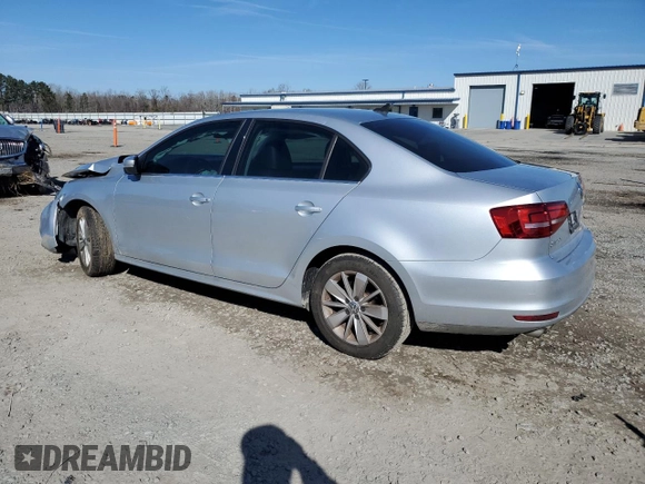 2015 Volkswagen Jetta Sedan 1.8T SE with VIN 3VWD07AJ7FM301515, listed as a Copart auction lot 42829825 with 91,342 mi miles and Salvage Title. Bid and sale history available at carsss.com. Image 2.