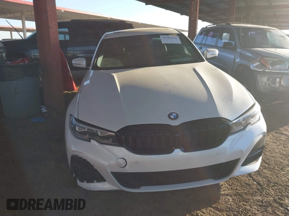 2021 BMW 3 Series 330i with VIN 3MW5R1J01M8B72403, listed as a IAAI auction lot 41583430 with 51,399 mi miles. Bid and sale history available at carsss.com. Image 6.