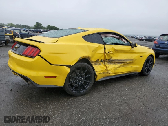 2016 Ford Mustang GT with VIN 1FA6P8CF9G5214847, listed as a Copart auction lot 61108705 with 54,137 mi miles and Salvage title. Bid and sale history available at DreamBid. Image 3.