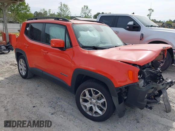 2016 Jeep Renegade Latitude with VIN ZACCJABT9GPD08778, listed as a IAAI auction lot 41981281 with 89,971 mi miles and . Bid and sale history available at carsss.com. Image 1.