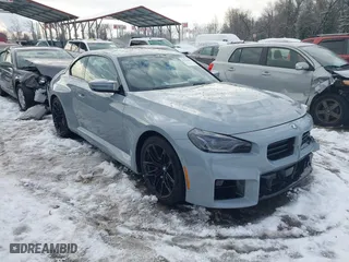 2024 BMW M2 with VIN 3MF13DM03R8E21191, listed as a IAAI auction lot 41294893 with 9,123 mi miles. Bid and sale history available at carsss.com. Image 1.