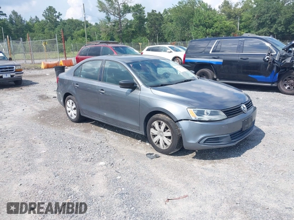 2012 Volkswagen Jetta S with VIN 3VW2K7AJ5CM334283, listed as a IAAI auction lot 42677509 with 161,576 mi miles and . Bid and sale history available at DreamBid. Image 1.