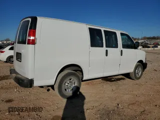 2022 Chevrolet Express Cargo z VIN 1GCWGAFPXN1218528, wystawiony jako Copart lot #46952485 z przebiegiem 129 866 mil mil oraz Czysty tytuł • Clean title. Historia ofert i sprzedaży dostępna na DreamBid. Obrazek 3.