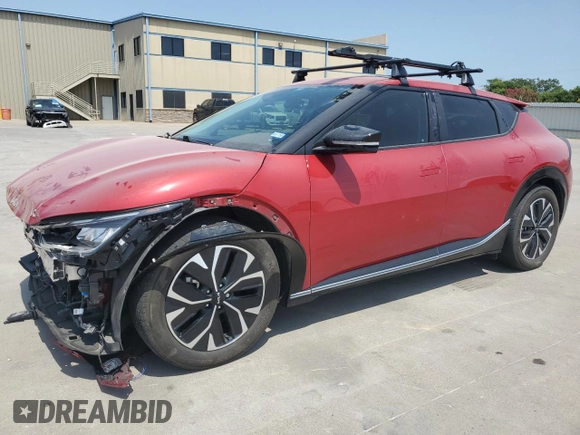 2022 Kia EV6 Wind with VIN KNDC34LA7N5046628, listed as a Copart auction lot 63230374 with 48,023 mi miles and Salvage Title. Bid and sale history available at carsss.com. Image 1.