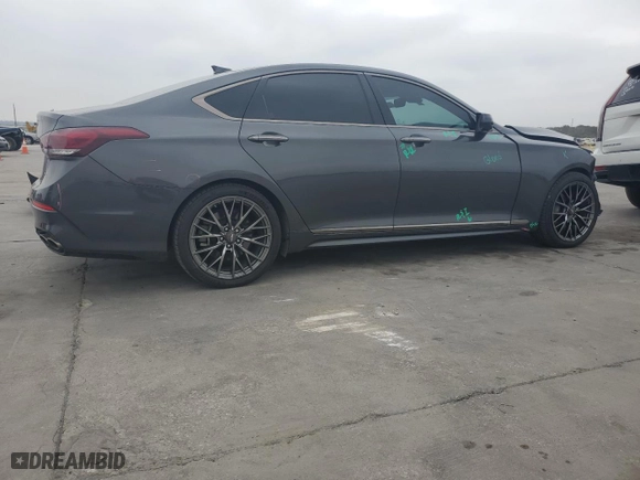 2018 Genesis G80 3.3T Sport with VIN KMHGN4JB8JU240796, listed as a Copart auction lot 78517364 with 89,858 mi miles and Salvage Title. Bid and sale history available at carsss.com. Image 3.