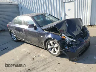 2006 BMW 5 Series 530i with VIN WBANE73566CM35956, listed as a Copart auction lot 82851184 with 131,646 mi miles and Salvage Title. Bid and sale history available at carsss.com. Image 4.