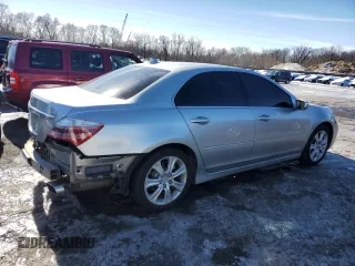 2009 Acura RL Tech Pkg with VIN JH4KB26659C002380, listed as a Copart auction lot 45475645 with 222,875 mi miles and Salvage Title. Bid and sale history available at carsss.com. Image 3.