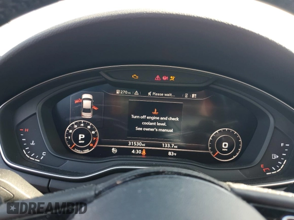 2017 Audi A4 Premium with VIN WAUDNAF42HN055855, listed as a Copart auction lot 56371195 with 31,530 mi miles and Salvage title. Bid and sale history available at DreamBid. Image 9.