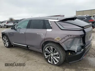 2025 Cadillac LYRIQ Sport z VIN 1GYKPTRL2SZ303874, wystawiony jako Copart lot #55592315 z przebiegiem 447 mil mil oraz Szkody całkowita. Historia ofert i sprzedaży dostępna na DreamBid. Obrazek 2.