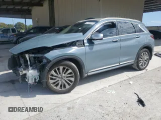 2023 Infiniti QX50 Luxe z VIN 3PCAJ5BA5PF113510, wystawiony jako Copart lot #47180215 z przebiegiem 19 543 mil mil oraz Nie do naprawy • Non repairable. Historia ofert i sprzedaży dostępna na DreamBid. Obrazek 1.