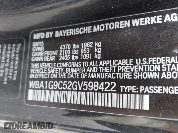 2016 BMW 2 Series 228i xDrive z VIN WBA1G9C52GV598422, wystawiony jako IAAI lot #42309718 z przebiegiem 142 682 mil mil oraz . Historia ofert i sprzedaży dostępna na DreamBid. Obrazek 9.