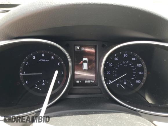 2017 Hyundai Santa Fe 2.4L with VIN 5XYZU3LB3HG456574, listed as a Copart auction lot 61658595 with 55,997 mi miles and Salvage title. Bid and sale history available at DreamBid. Image 9.