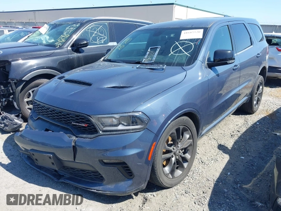 2021 Dodge Durango GT Plus with VIN 1C4RDJDG0MC766338, listed as a IAAI auction lot 41685520 with 37,683 mi miles. Bid and sale history available at carsss.com. Image 17.