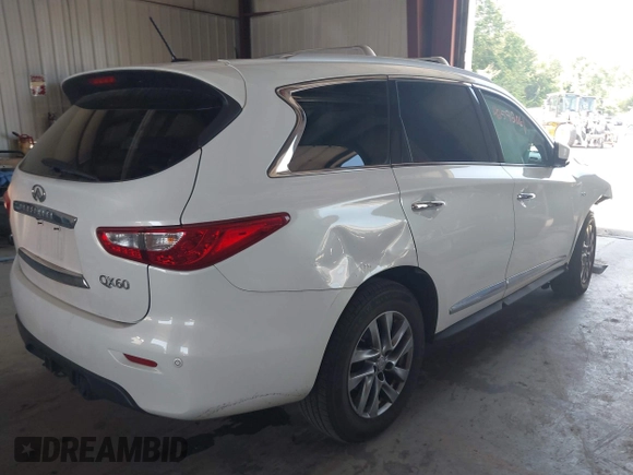2014 Infiniti QX60 with VIN 5N1AL0MM1EC505488, listed as a IAAI auction lot 42592061 with 207,960 mi miles and . Bid and sale history available at DreamBid. Image 4.
