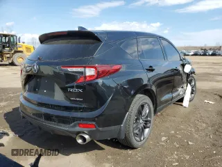 2021 Acura RDX w/A-Spec Package with VIN 5J8TC2H65ML802901, listed as a Copart auction lot 45561164 with 94,576 mi miles. Bid and sale history available at carsss.com. Image 3.