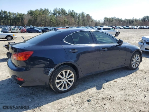 2007 Lexus IS 250 with VIN JTHCK262775013142, listed as a Copart auction lot 51446715 with 165,836 mi miles and Clean Title. Bid and sale history available at carsss.com. Image 3.
