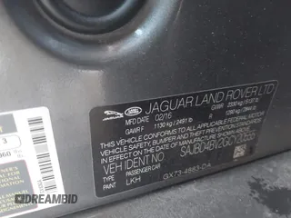 2016 Jaguar XF 35t Premium with VIN SAJBD4BV2GCY20555, listed as a IAAI auction lot 41969132 with 60,430 mi miles and . Bid and sale history available at DreamBid. Image 9.