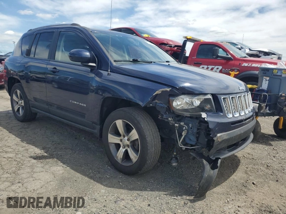 2017 Jeep Compass High Altitude with VIN 1C4NJDEB3HD154758, listed as a Copart auction lot 57640075 with 108,897 mi miles and Salvage title. Bid and sale history available at DreamBid. Image 4.