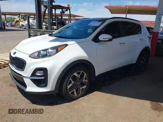 2022 Kia Sportage EX with VIN KNDPN3AC3N7996127, listed as a IAAI auction lot 42165035 with 35,370 mi miles and . Bid and sale history available at DreamBid. Image 2.