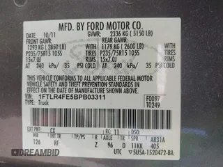 2011 Ford Ranger XLT with VIN 1FTLR4FE5BPB03311, listed as a IAAI auction lot 42170019 with 111,224 mi miles and . Bid and sale history available at DreamBid. Image 9.