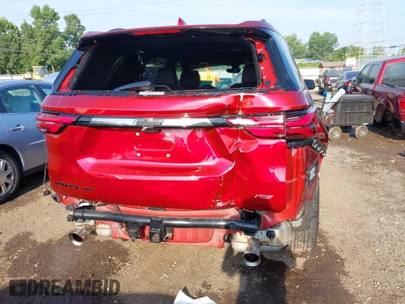 2022 Chevrolet Traverse RS with VIN 1GNEVJKW4NJ166397, listed as a IAAI auction lot 42763593 with 18,235 mi miles and . Bid and sale history available at DreamBid. Image 6.