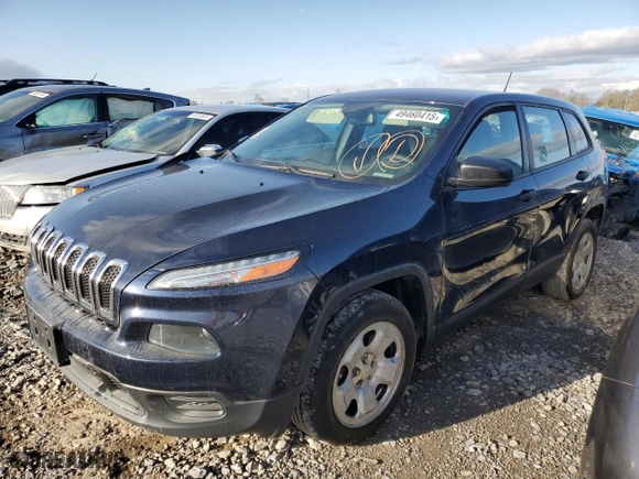 2015 Jeep Cherokee Sport with VIN 1C4PJLAB7FW531697, listed as a Copart auction lot 49460415 with 145,023 mi miles and Clean Title. Bid and sale history available at carsss.com. Image 1.