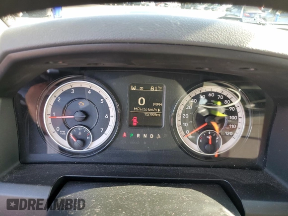 2017 Ram 1500 Express with VIN 1C6RR6FT0HS825397, listed as a Copart auction lot 60722025 with 75,769 mi miles and Salvage title. Bid and sale history available at DreamBid. Image 9.