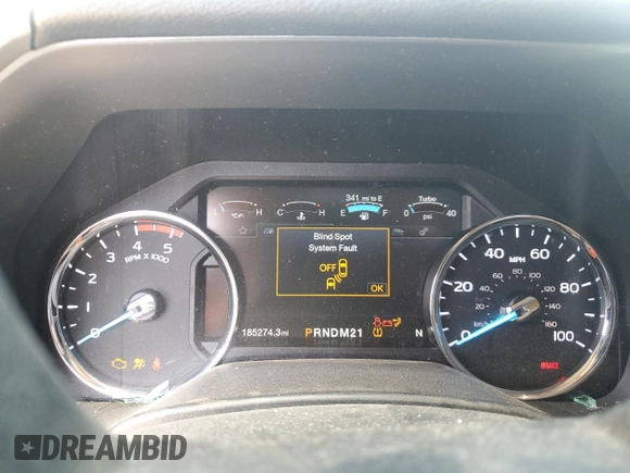 2019 Ford F-250 XL with VIN 1FT7W2BT4KED34411, listed as a Copart auction lot 54476875 with 185,274 mi miles and Salvage title. Bid and sale history available at DreamBid. Image 9.