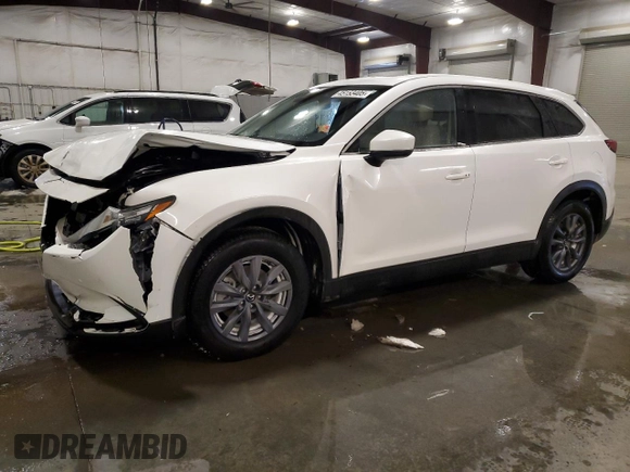 2022 Mazda CX-9 Touring with VIN JM3TCBCY6N0622621, listed as a Copart auction lot 45153405 with 46,204 mi miles and Salvage Title. Bid and sale history available at carsss.com. Image 1.