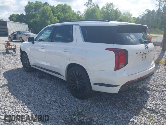 2024 Hyundai Palisade Calligraphy z VIN KM8R7DGE0RU707225, wystawiony jako IAAI lot #42509216 z przebiegiem 34 594 mil mil oraz . Historia ofert i sprzedaży dostępna na DreamBid. Obrazek 3.
