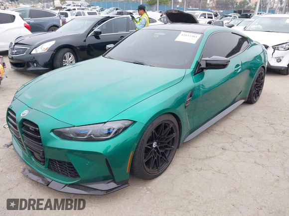 2023 BMW M4 Competition xDrive z VIN WBS43AZ05PCL26010, wystawiony jako IAAI lot #42153303 z przebiegiem 19 839 mil mil oraz . Historia ofert i sprzedaży dostępna na DreamBid. Obrazek 18.