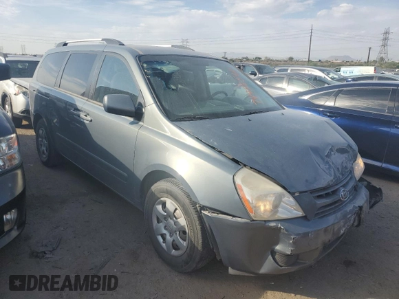 2009 Kia Sedona LX with VIN KNDMB233896315104, listed as a Copart auction lot 74995564 with 210,916 mi miles and Salvage Title. Bid and sale history available at carsss.com. Image 4.