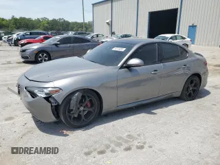 2019 Alfa Romeo Giulia Ti Sport with VIN ZARFAMBN5K7602335, listed as a Copart auction lot 53979035 with 62,543 mi miles and Non repairable. Bid and sale history available at DreamBid. Image 1.