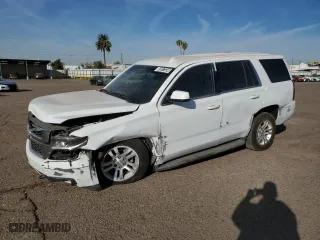 2016 Chevrolet Tahoe Commercial with VIN 1GNSKFEC3GR345836, listed as a Copart auction lot 83917324 with 142,027 mi miles and Clean Title. Bid and sale history available at carsss.com. Image 1.