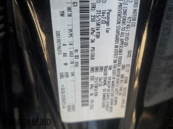 2017 Ford Focus SE z VIN 1FADP3F24HL316007, wystawiony jako Copart lot #56416645 z przebiegiem 79 085 mil mil oraz Szkoda całkowita • Salvage title. Historia ofert i sprzedaży dostępna na DreamBid. Obrazek 12.